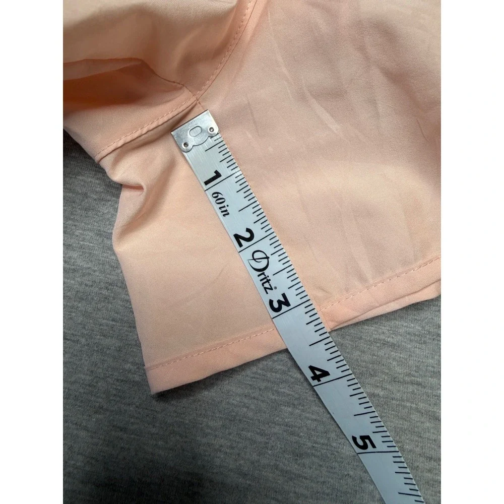 Nike Dri-FIT Women Running Shorts Peach Pink Mesh Trim Zip Pocket XS